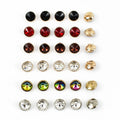 Deepeel CN083 10mm Blouse Glass Metallic Buttons for Women With Diamond Decorative Multi-colored Rhinestone Clothing Accessories