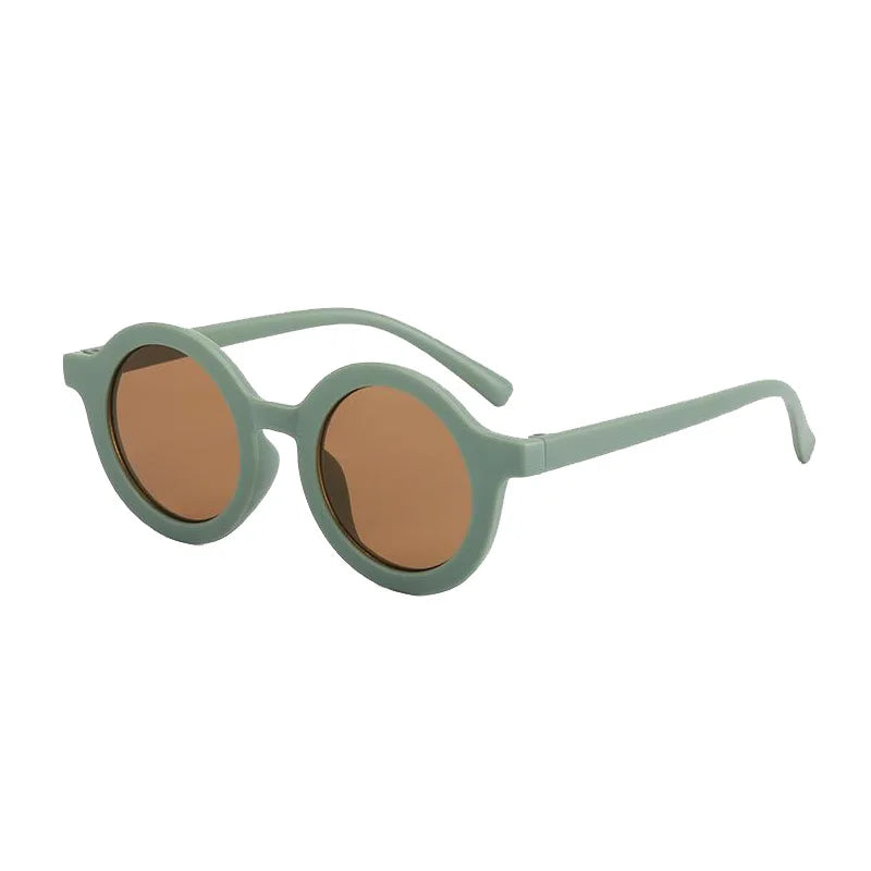 Fashion Uv400 protection Glasses 2025 Custom logo Children Sunglasses Vintage Round Frame Sunglasses for Kids
