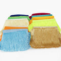 Metallic Tassel Lace Trim with Fringe for Latin Dances Dresses Bright Tassel Fringed Curtain and Decorative Use