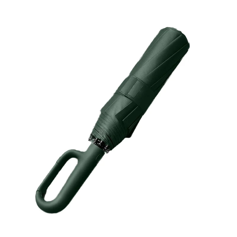 Custom Logo Stick Automatic Open Nylon Golf Umbrella with j Handle Windproof Umbrella j Hook Handle 51in