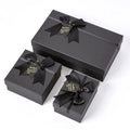 Hot Sale Gift Box Creative Lid and Based Lipstick Black Empty Large Birthday Gift Packaging Box with Bow