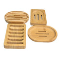 Bamboo Soap Dish holder Trays Self Draining Soap Saver for Shower Bathroom