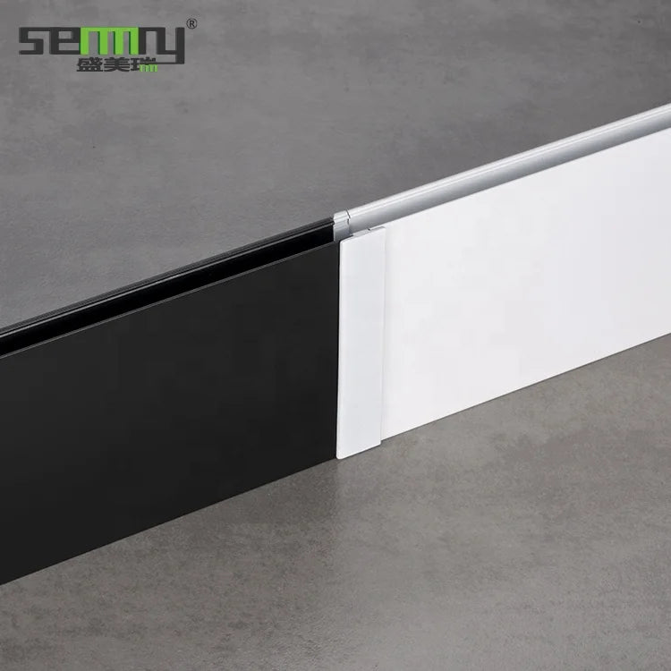 Powder Coated Alloy Aluminum Corner Wall Skirting Baseboard with Led Light Strip up & Down Shining