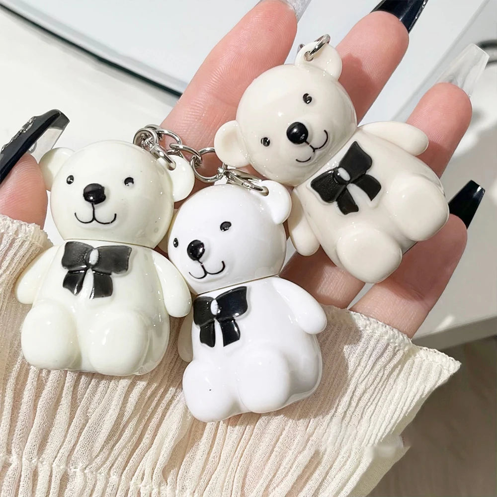 Clear Lip Glaze Cute Bear Jelly Mirror Liquid Lipstick Waterproof Non-stick Cup Red Pink Lip Gloss Transparent Tinted Lip Makeup