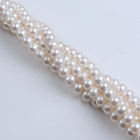 Zhuji Natural 7.5-8mm Round Shape Freshwater Pearl Stand White Loose Imitation Pearls for Jewelry Making