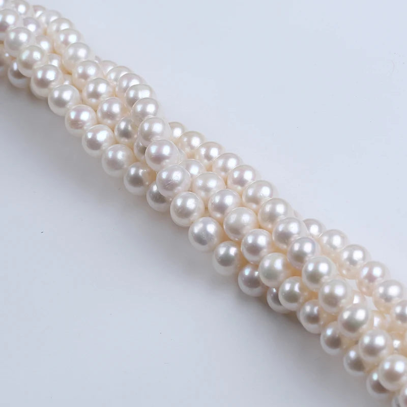 Zhuji Natural 7.5-8mm Round Shape Freshwater Pearl Stand White Loose Imitation Pearls for Jewelry Making