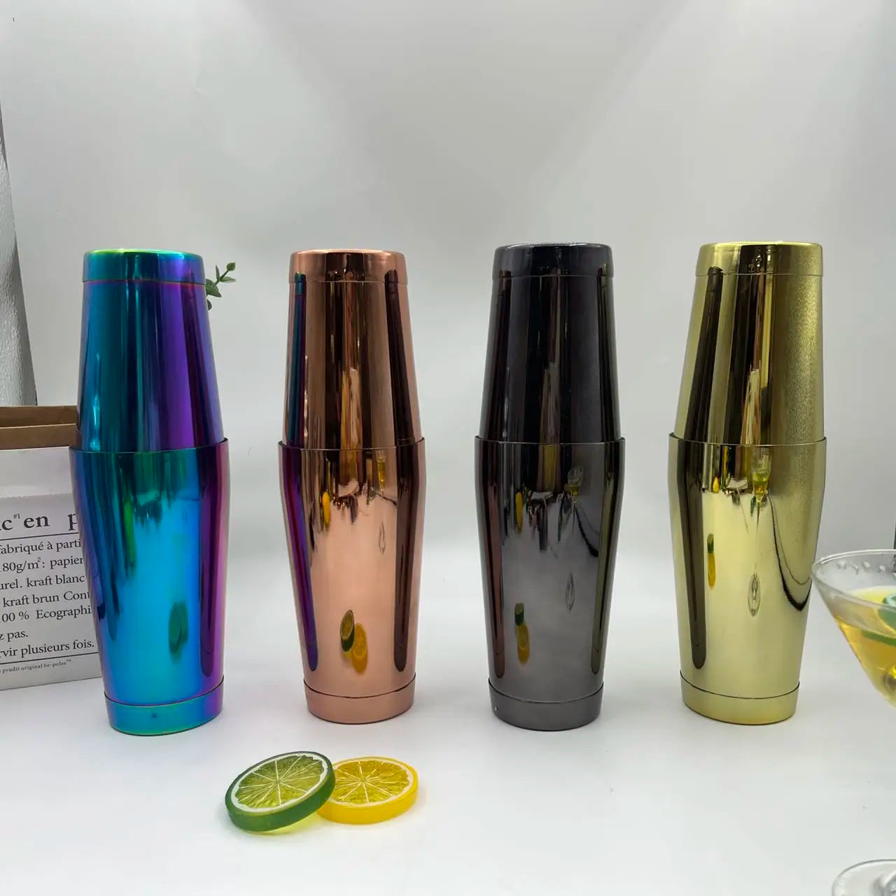 Camol Factory Customized 750ml Boston Cocktail Shaker Bar Shaker Bartender Kit Four Color Optional
