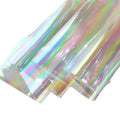 0.4MM Holographic Transparent PVC Film rainbow Color Transparent Faux Leather for Craft Fabrics/bags/shoes