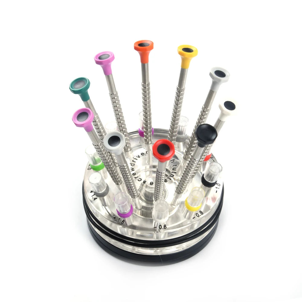High-quality 10PCS  Watch Screwdriver Anti-skid Wear-resistant Steel Watch Repair Screwdriver with 20 Spare Screwdriver Heads