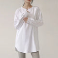 M-4XL  Medium Length Top Women's Autumn and Winter New Loose Fit Large Underlay Plush Bottom Long Sleeve T-shirt