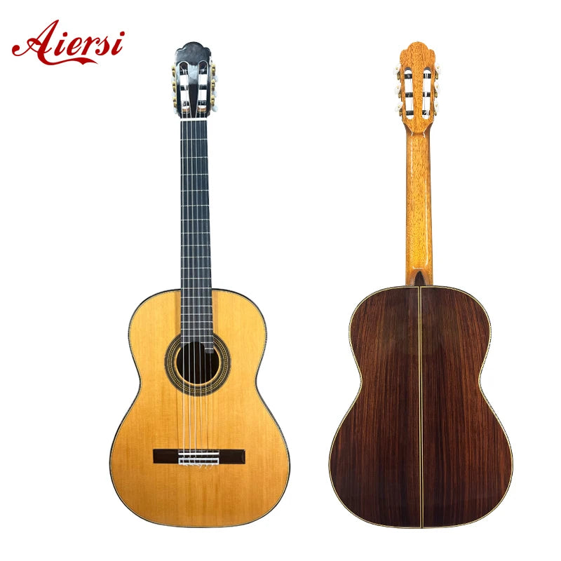 Hot Selling Aiersi Brand Handmade Double Top  Hauser Guitar W Raised Fretboard and Port