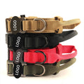 Kingming Custom Heavy Duty Tactical Dog Collar Durable Tactical Nylon Lead Set Adjustable Training Pet Collar With Handle