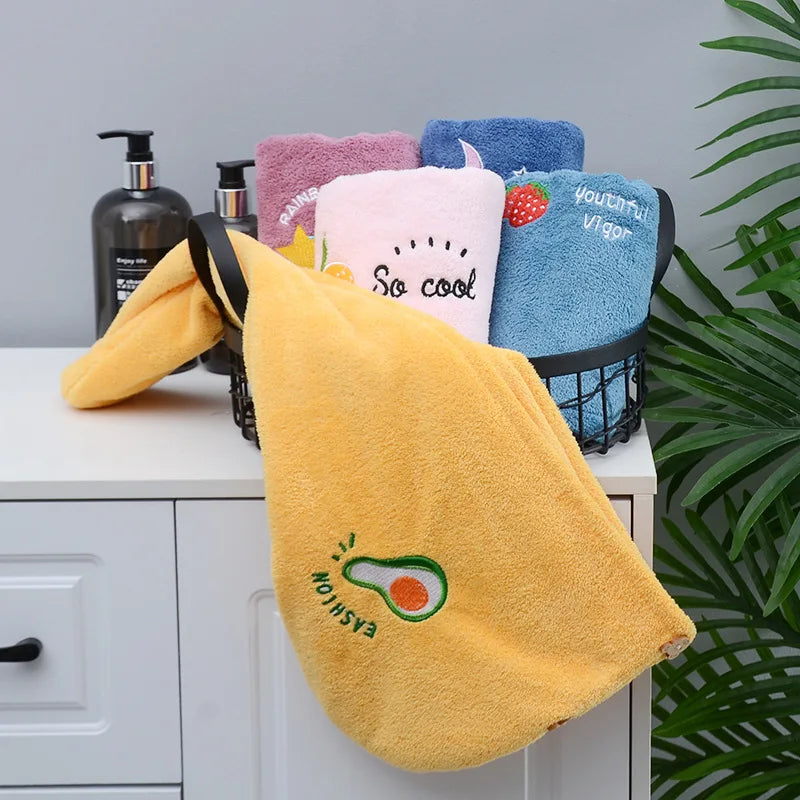 Factory Wholesale  logo New Style Fastest Drying Coral Fleece Soft Touch Microfiber Hair Towel Wrap Hair Turban for Women