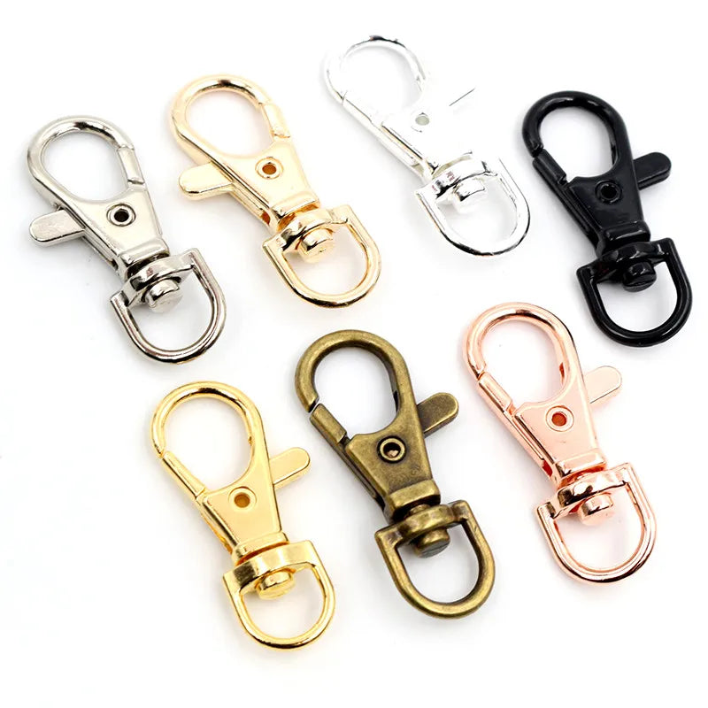 10pcs/lot 32mm 36mm 38mm Lobster Clasp Hooks for Necklace Bracelet Chain Bronze Rhodium Gold Silver Plated DIY Jewelry Findings