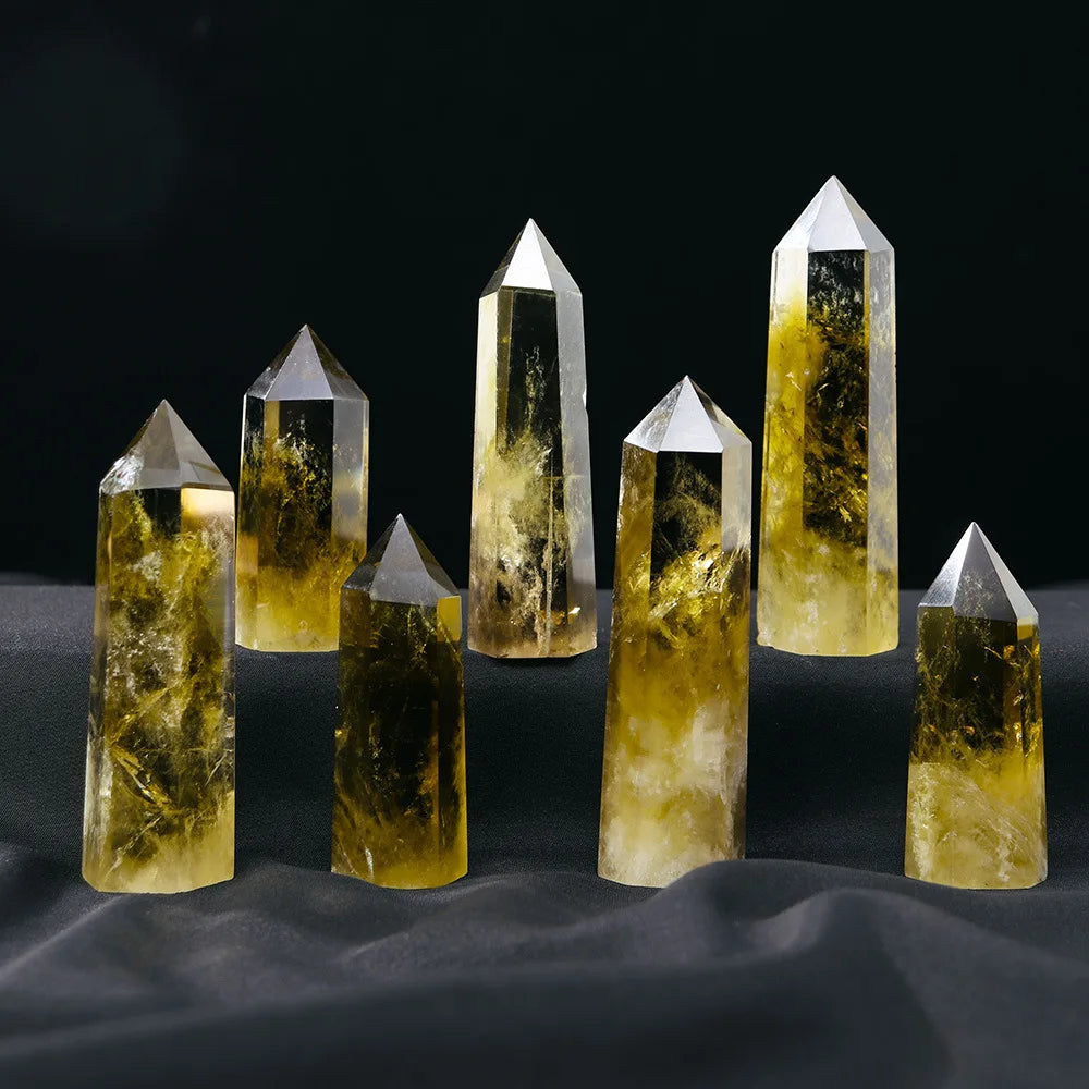 Factory Price Healing Crystals Natural Gemstone Tower Brazilian Citrine Point for Healing