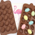 186 Hot Sell Easter System Silicone Chocolate Mould With Different Egg Shape 15 Hole Cake Mould Reusable Home Diy Baker Tool