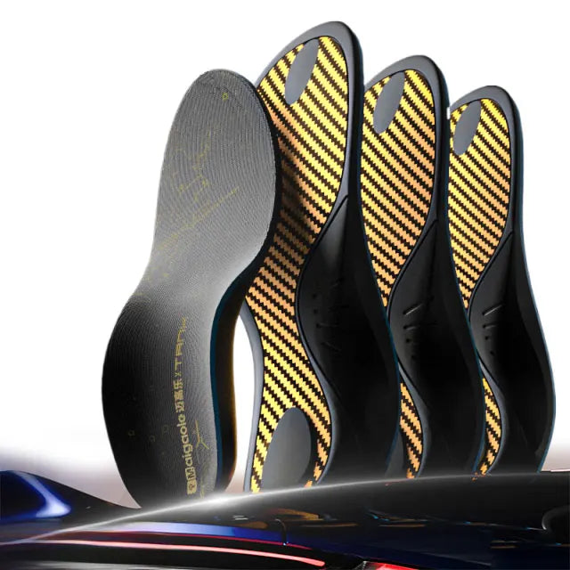 Rave Reviews Gold Carbon Fiber Plate Insole Arch Support Higher Strength Toughness Elasticity Shoe Pad for High-Intensity Sports