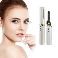 USB Rechargeable Mini Electronic Eyelash Perm Comb Quick Lasting Hot Heated Makeup Tool Private Label Mini Eyelash Curler