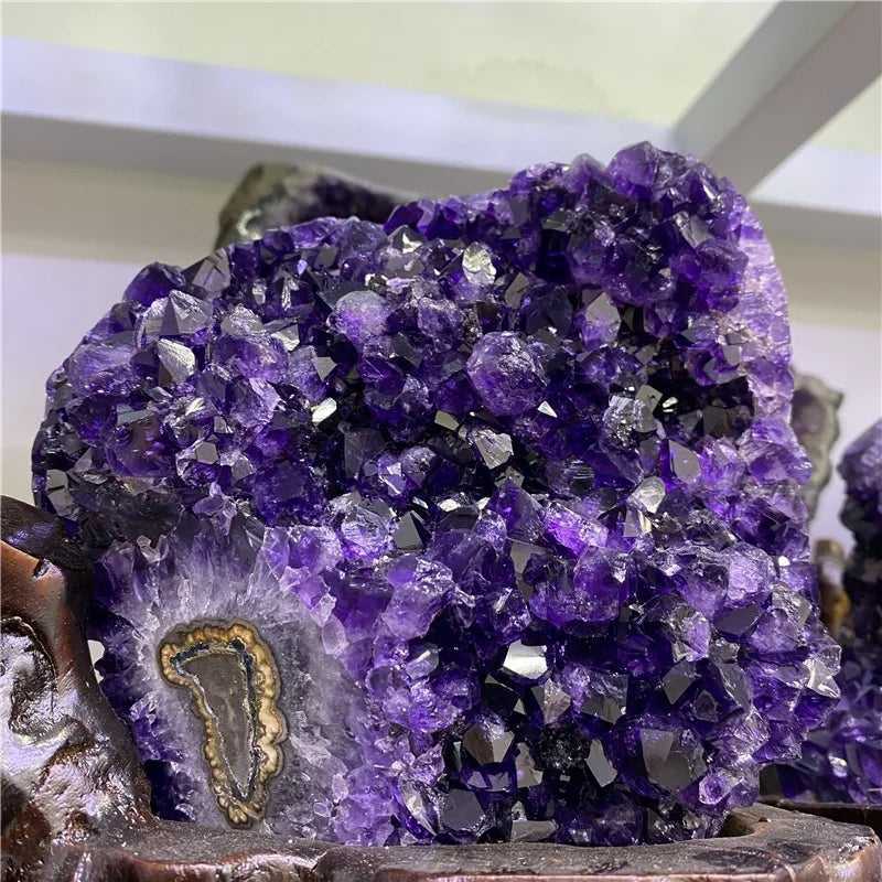 Wholesale Raw Amethyst Geode Natural Amethyst Geode Cluster Stand