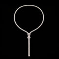 Fashion Gold Plated Bling Hip Hop Jewelry Adjustable Length 925 Silver Zipper Design Necklace for Women & Men