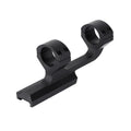 Focuhunter Matte Black Anodized 25.4mm 1inch Offset Scope Mount 1 Piece Cantilever Scope Rings 2" Forward Extension Hunting