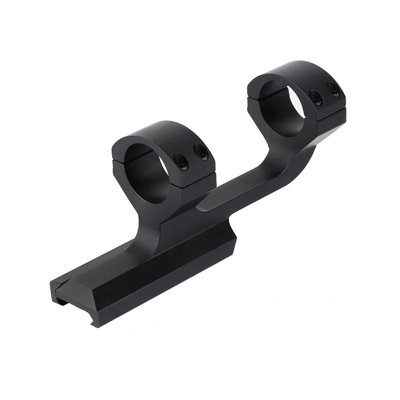 Focuhunter Matte Black Anodized 25.4mm 1inch Offset Scope Mount 1 Piece Cantilever Scope Rings 2" Forward Extension Hunting
