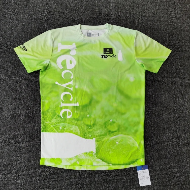 B446 Custom Printing Sustainable Recycled T-shirt Recycled Polyester Eco-friendly Men's T-shirt