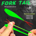 Long Tensile TPE Soft Lure 75mm 12cm 18cm Fishing Bass Bait Forked Tail Floating Soft Fishing Lure Surface Plastic Swim Baits MegaBDM