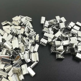 Factory Sale Elastic Cord Iron Crimp Clips Nickle Color 5mm Iron Crimp Cord Join Connector