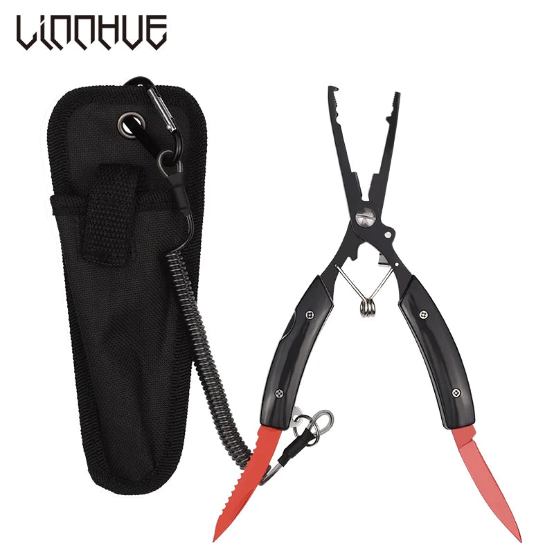 CHILENT Portable Folding Multifunctional Fishing Pliers Stainless Steel Scissors Line Cutter Remove Hook Fishing Tools Pliers