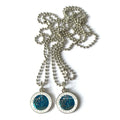 St Christopher Necklace White Blue Hard Enamel Mens St Saint Christopher Medal Pendant Badge 20mm 25mm