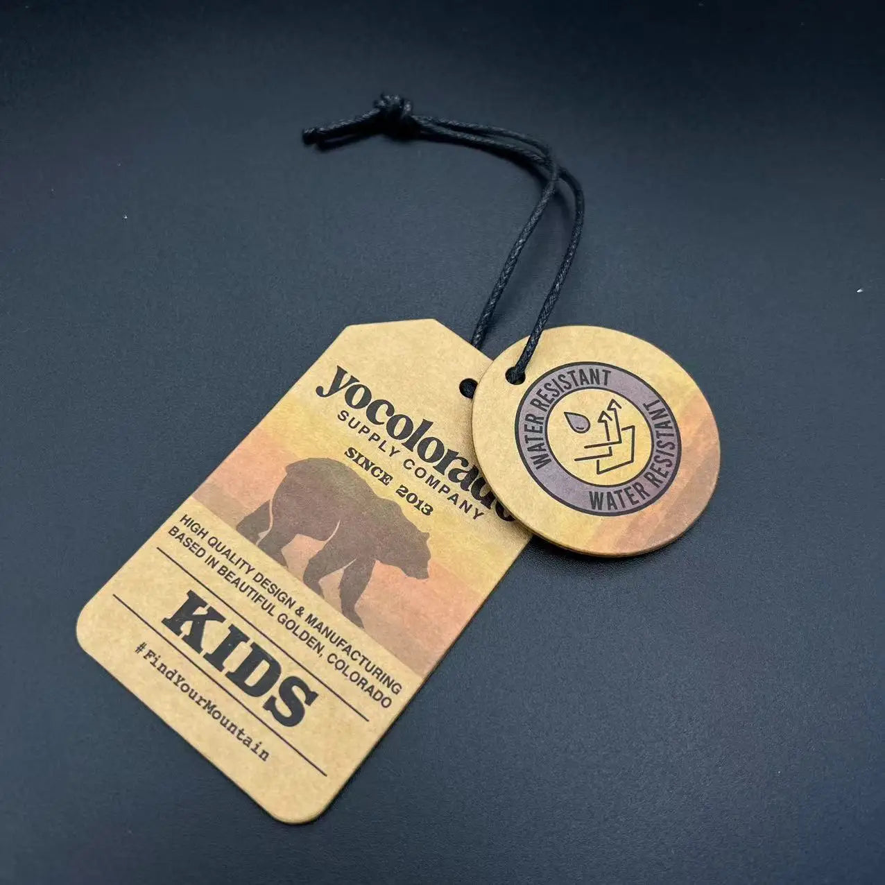 Customized Kraft Paper Hang Tag Design Logo Recyclable Material Clothing Bags Shoes and Hats Hanging Tags