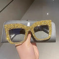 Fashion Personalized Diamond Anti Blue Light Eyeglasses Ladies Full of Stars Decorated Colorful Diamonds Eyeglasses