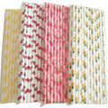 Fruit Paper Straws Watermelon Strawberry Pineapple Lemon Paper Drinking Straw for Cute Kids Wedding Party