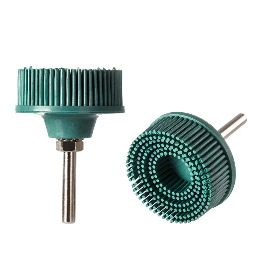 2 Inch Abrasive Bristle Disc Grits 120# 80# 50# 6mm Shank OEM JIADING Brand Coating Removal Disc for Metal