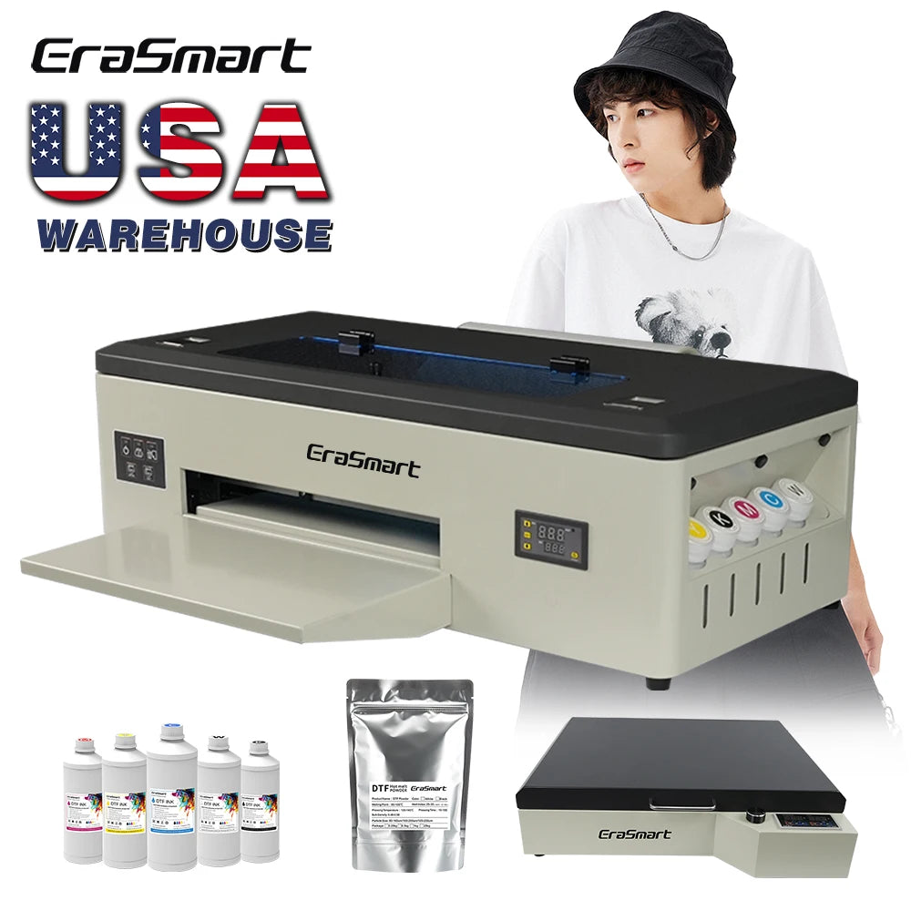 EraSmart Home Use A3 DTF Transfer Printer | T-Shirt Hoodie & Fabric Printing Machine Textile Printing Equipment