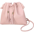 New Luxury Small Tassel Bucket Bag Purse PU Leather Handbags Travel Messenger Bags for Women