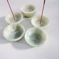 DIY Crystal New Jade Stone Bowl Incense Holder Decorations Summer Welcomed Incense Bowl Natural Crystal