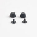 12mm Brass Material Bag Feet Matte Black Screw Back Rivet