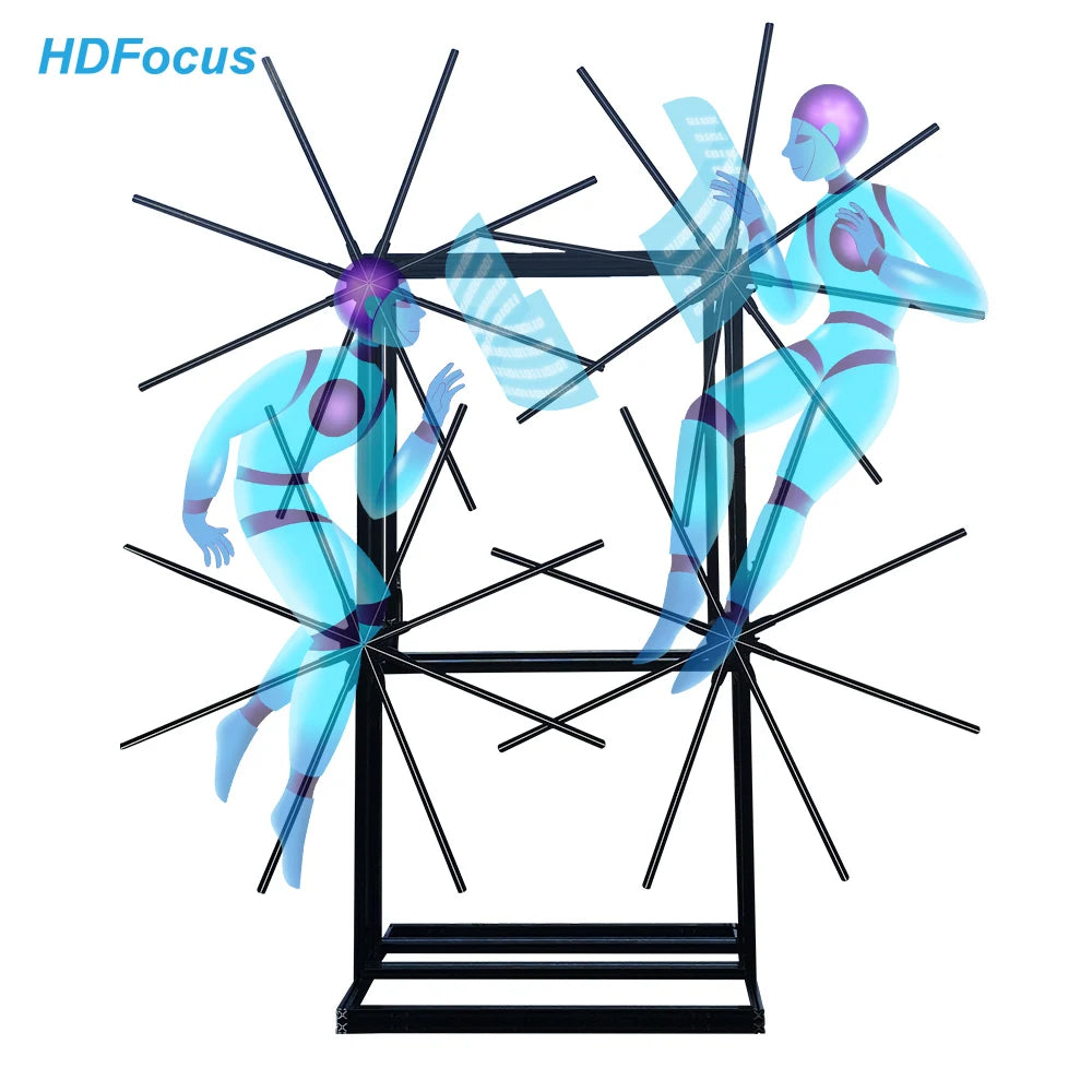 180Cm Hologram Projector 2*2 Splicing Machine Solution Fan Projector 3D Led Fan 3D Video Hologram Display 3D Hologram Fan