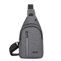 Pinghu Sinotex Custom Logo Water Resistant Polyester Oxford Back Pack Crossbody Chest Shoulder Bag Outdoor Travel Sling Bags Men