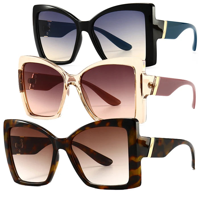 New Style Cat Eye Large Frame Shades Trendy Sun Glasses 2022 Woman 2023 Custom Logo Trending Sunglasses for Women