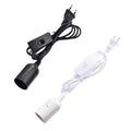 E27 Full Teeth Switch-Wire EU US Plug for Pendant LED Bulb Hanglamp Suspension Socket Holder 1.8M Power Cord Cable
