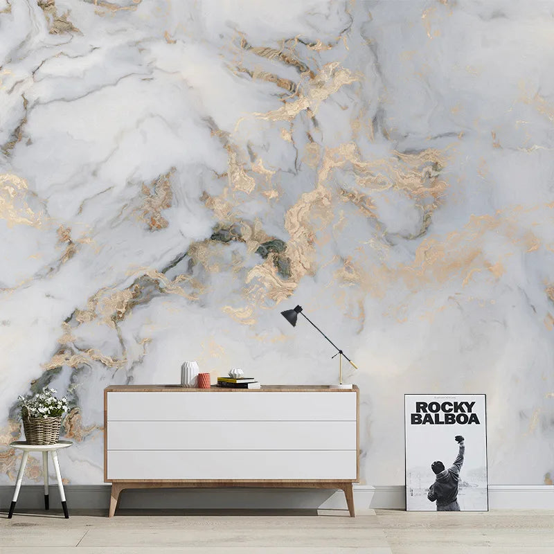 Abstract art luxury marble mural wallpaper for sofa bedroom living room decorate