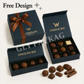 Recyclable Magnetic Paper Chocolate Packaging Gift Boxes With Divider Cardboard Customized Empty Wedding Chocolate Boxes