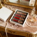 OEM Wholesale Customized Travel Size Lip Gloss Set 4 Matte & Shiny Colors Waterproof Long Lasting for Makeup