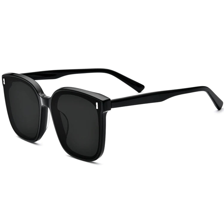 2024 Fashion Men's Women's Popular Shades Oversized Black Lens Frame Superlight Vintage Acetate Square Sunglasses