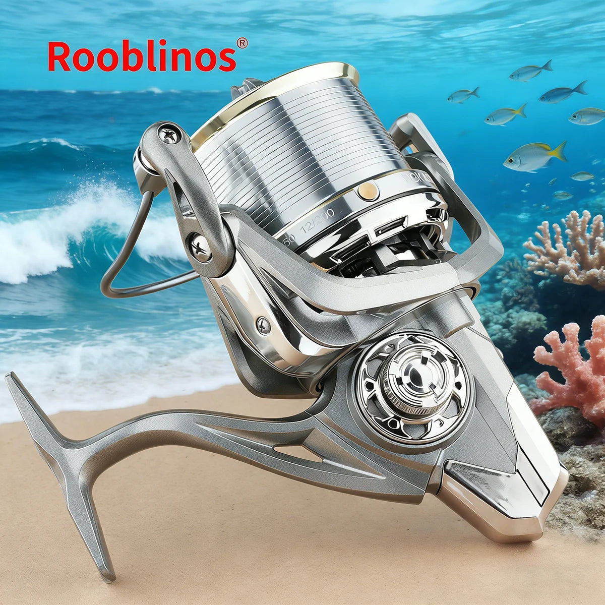 [Germany Stock] Rooblinos NGK Left Hand Spinning Sea Fishing Reel 4.8:1 Gear Ratio 8000-14000 Series