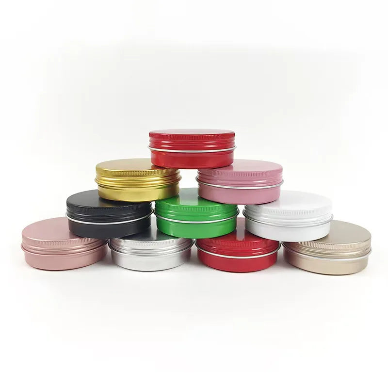 Custom logo 30ml 1oz Metal Cans Metal Aluminum Jar Can for Cosmetic Candle Wax Oil Cream