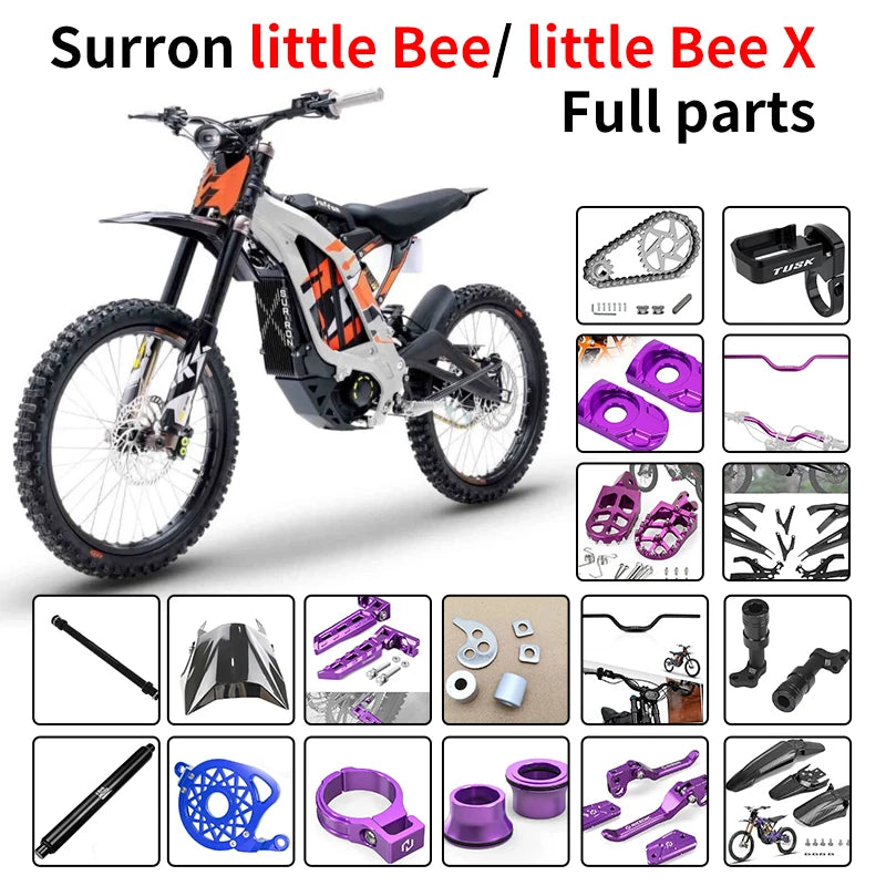 For Surron Headlight 2025 Light Bee Accessories X Bikes Eu Were House Akku Pouch Onderdelen Lichtbee Lbx Handle Bars